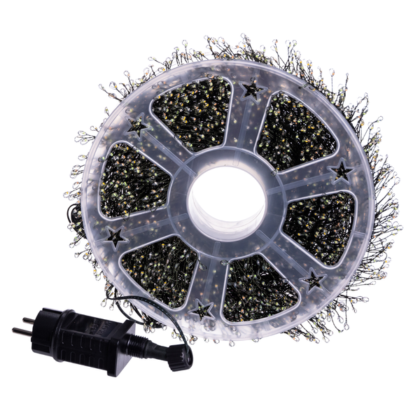 Новогодняя комнатная гирлянда Роса Хвойная лапа 100 м, 3000 LED, зеленый провод, мультиколор D3000L100MGML фото