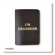 Обложка для паспорта I AM UKRAINIAN (темно-коричневая, золотое тиснение) PAU8DD фото 1