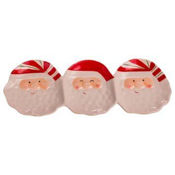 Блюдо сервировочное новогоднее для закусок Santa Claus 33.5&times;12.5 (см) из фарфора CR-1-33 CR-1-33 фото