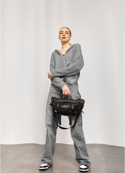 Большая женская поясная сумка бананка для планшета Sambag DynamicDart хаки 80411119 фото