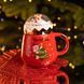 Чашка фарфоровая с крышкой Christmas 400 (мл) Красная Yiwu FM-CS-41D FM-CS-41D фото 2