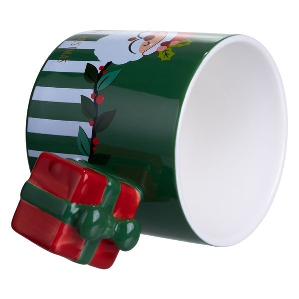 Чашка порцелянова новорічна Merry Christmas 400 (мл) Зелена Yiwu FM-CS-49GR FM-CS-49GR фото