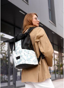 Рюкзак ролл Sambag унисекс RollTop KQN принт "Palm" 24320712 фото