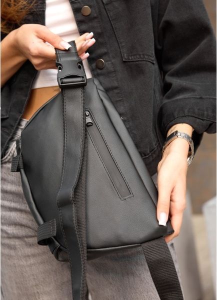 Женская сумка на пояс бананка Sambag Tirso Max черная 80551001 фото